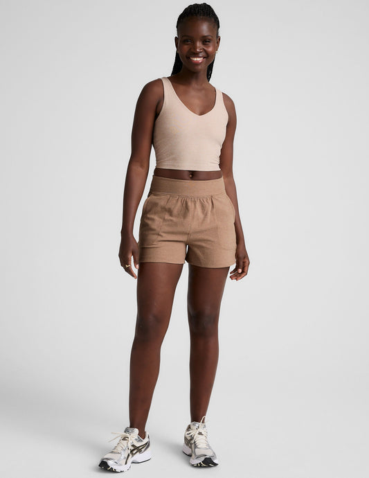 Spacedye Move Up 3" Inseam Mid-Rise Active Shorts with Hidden Zipper Pocket
