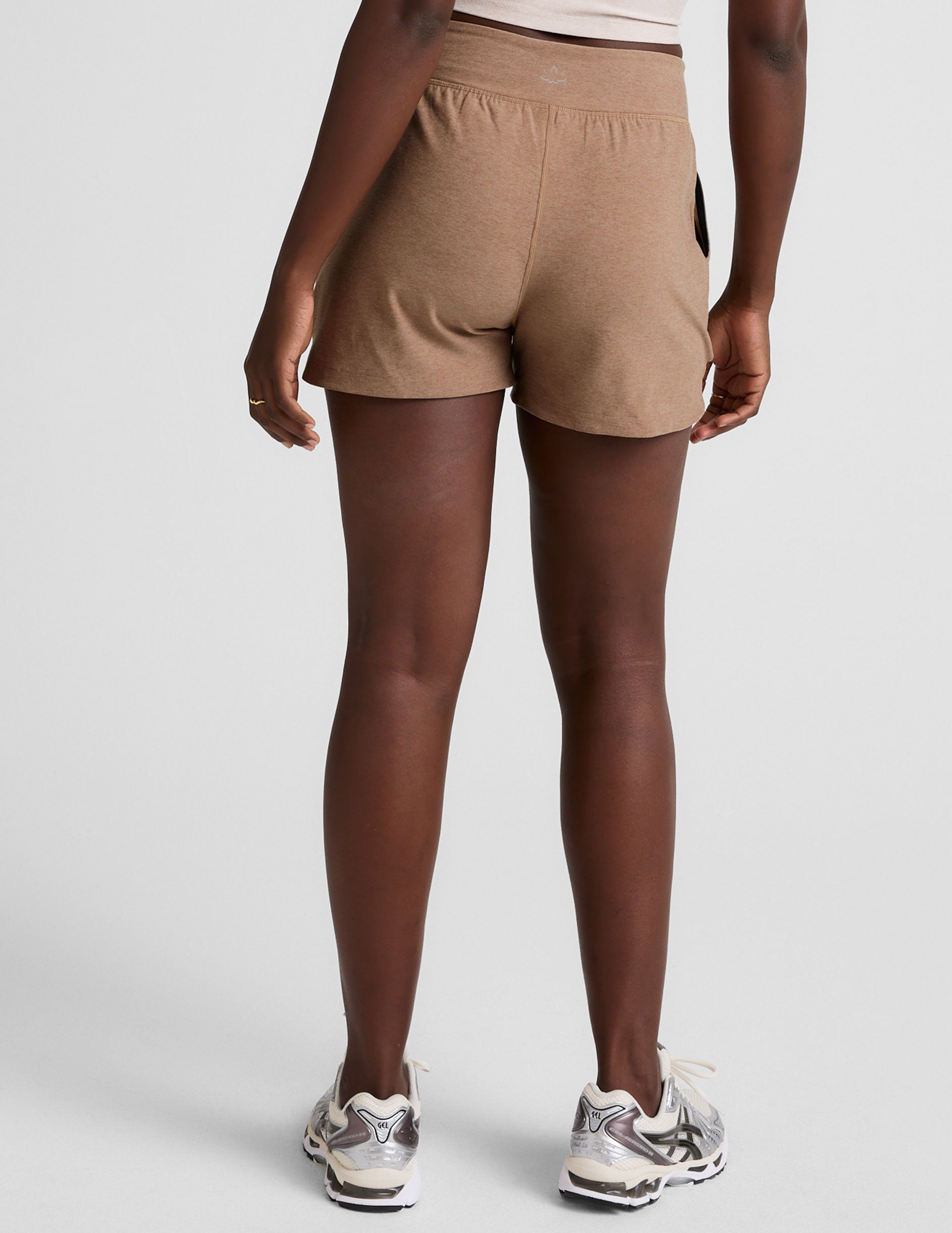 Spacedye Move Up 3" Inseam Mid-Rise Active Shorts with Hidden Zipper Pocket