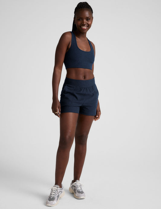 Beyond Yoga Spacedye Move Up 3-Inch Mid-Rise Pocket Shorts for Women