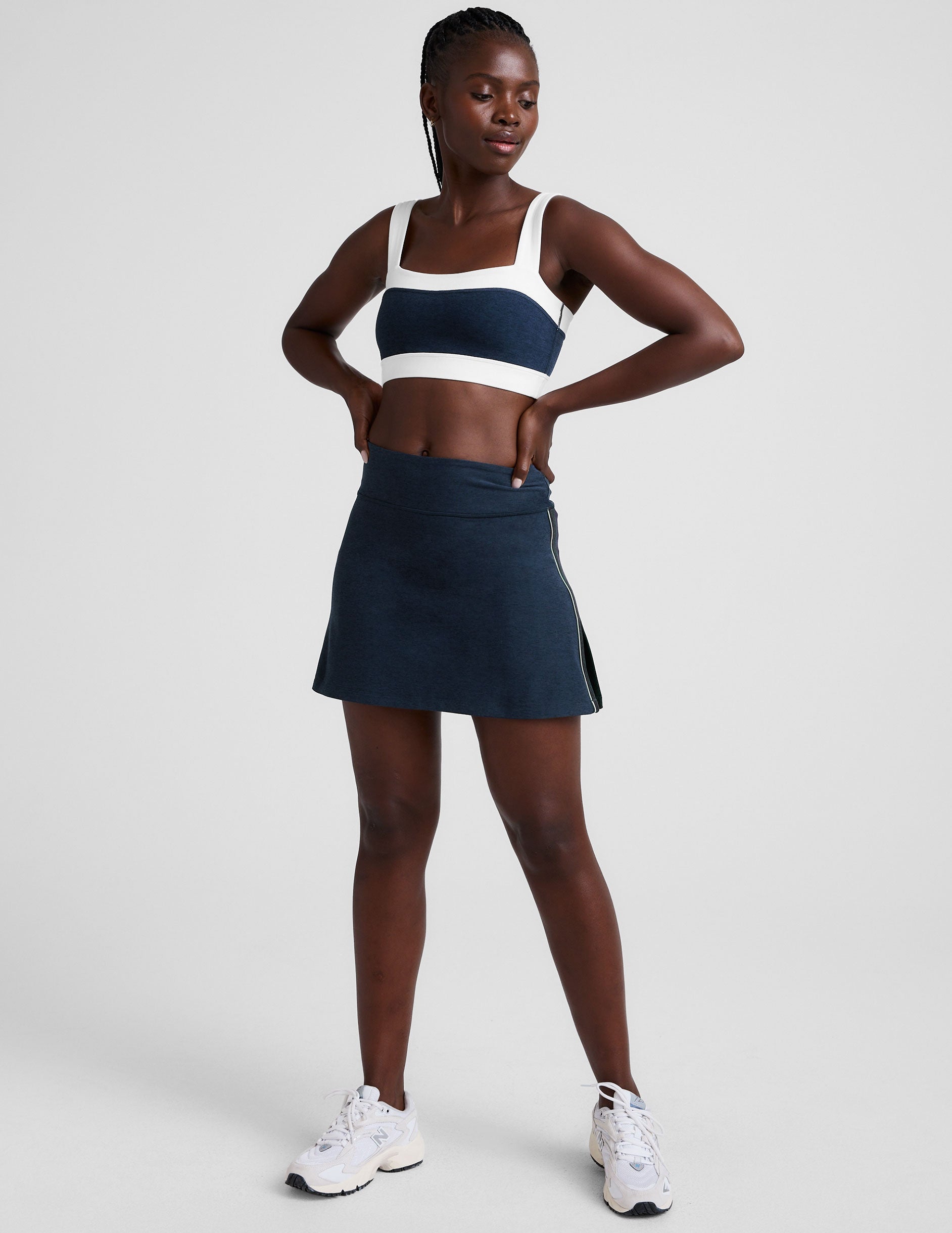 Beyond Yoga Women's Spacedye Performance Athletic Skirt with Built-in Shorts & Pockets