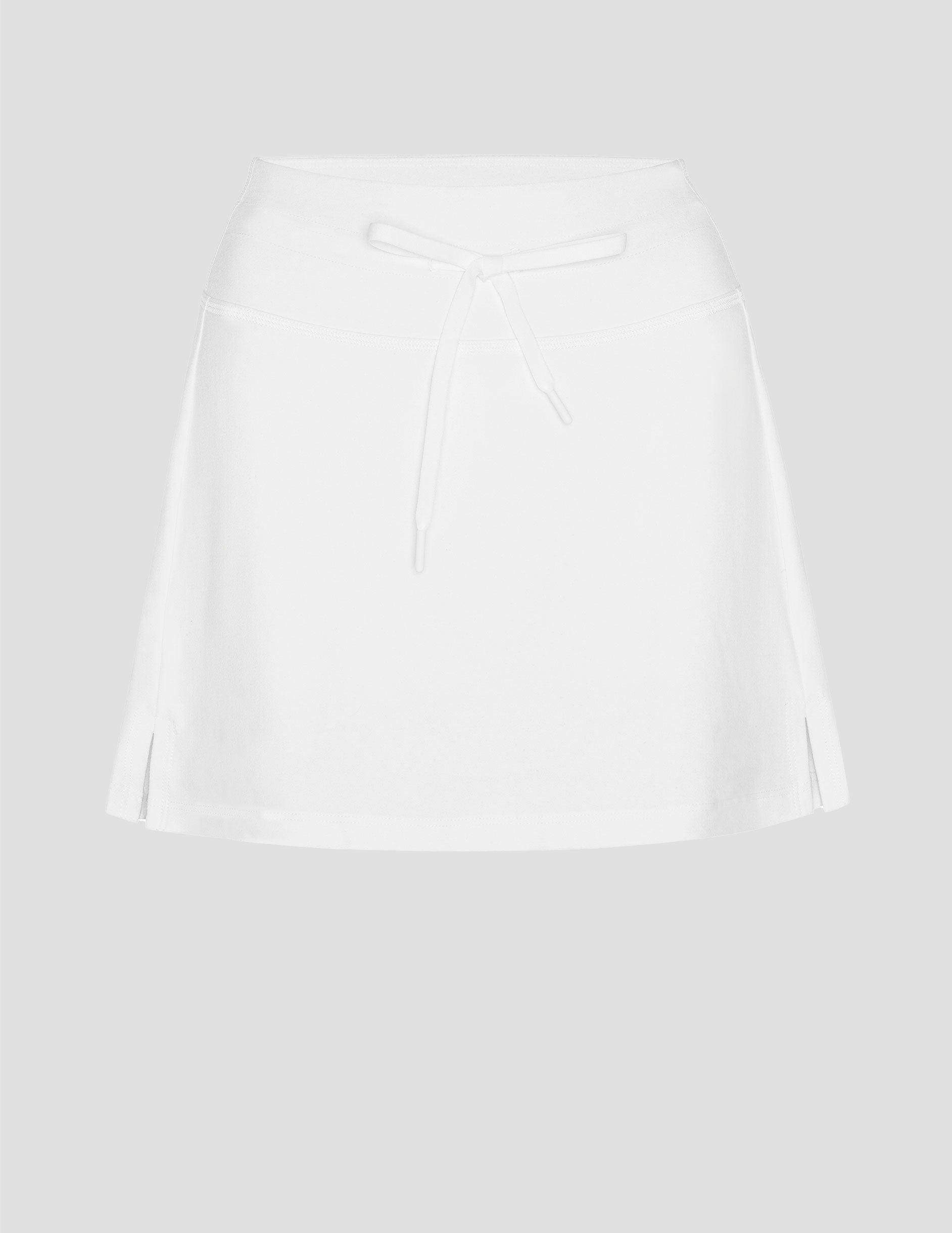 Cloud White Spacedye Go Pocket Mini Skirt with Drawstring, Built-in Shorts, Pockets