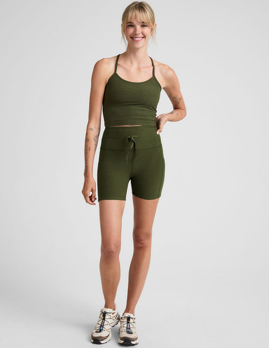 Beyond Yoga Spacedye Go Pocket 5-Inch Biker Shorts: High-Waisted, Pockets, Drawcord