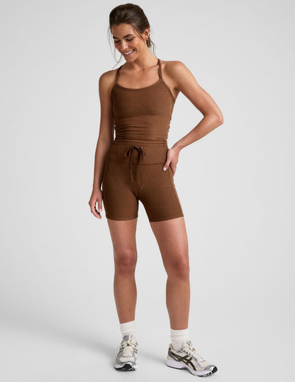 Spacedye Go Pocket 5-Inch High-Waisted Biker Shorts with Drawstring and Pockets