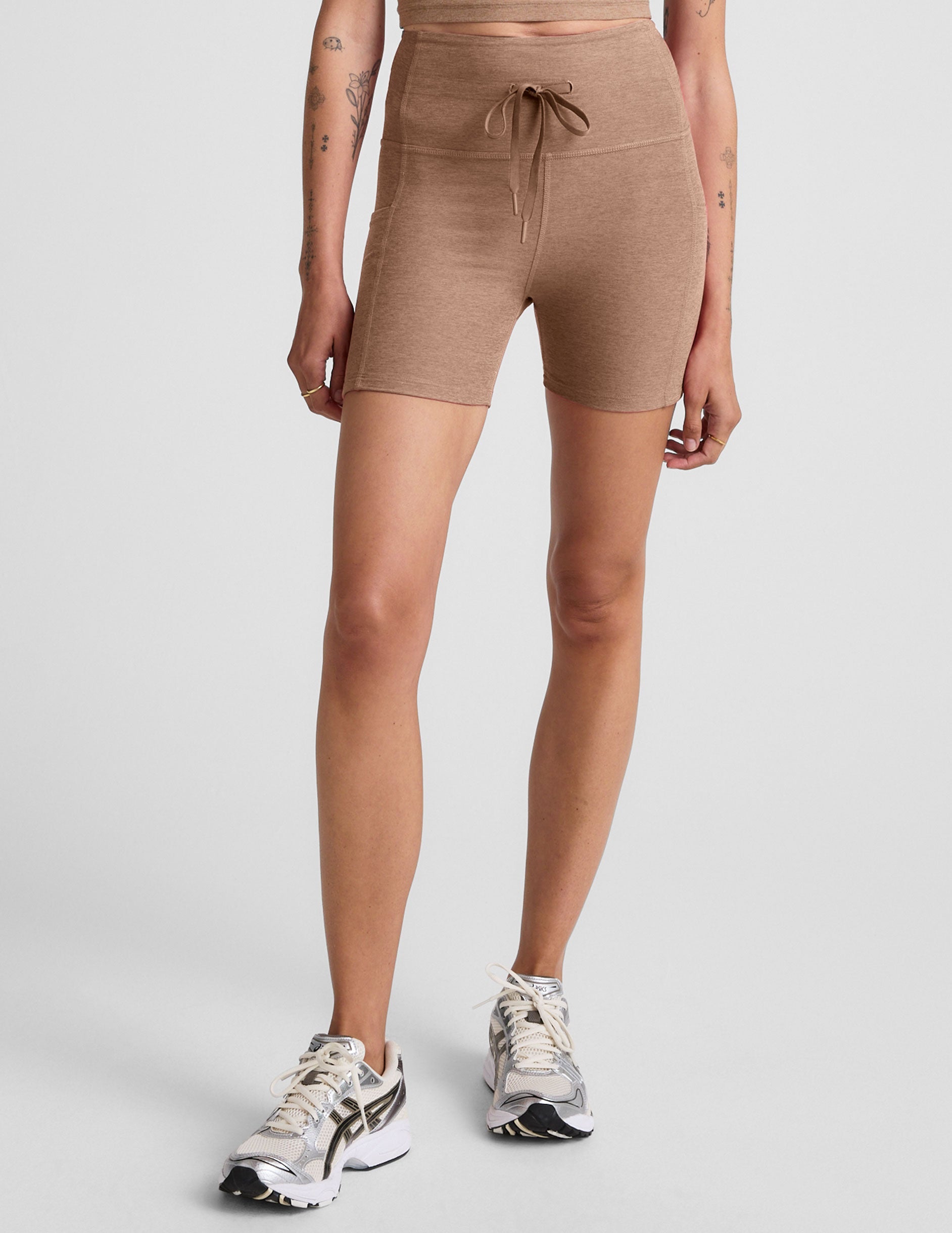 Spacedye Go Pocket High-Waisted 5-Inch Inseam Biker Shorts with Pockets