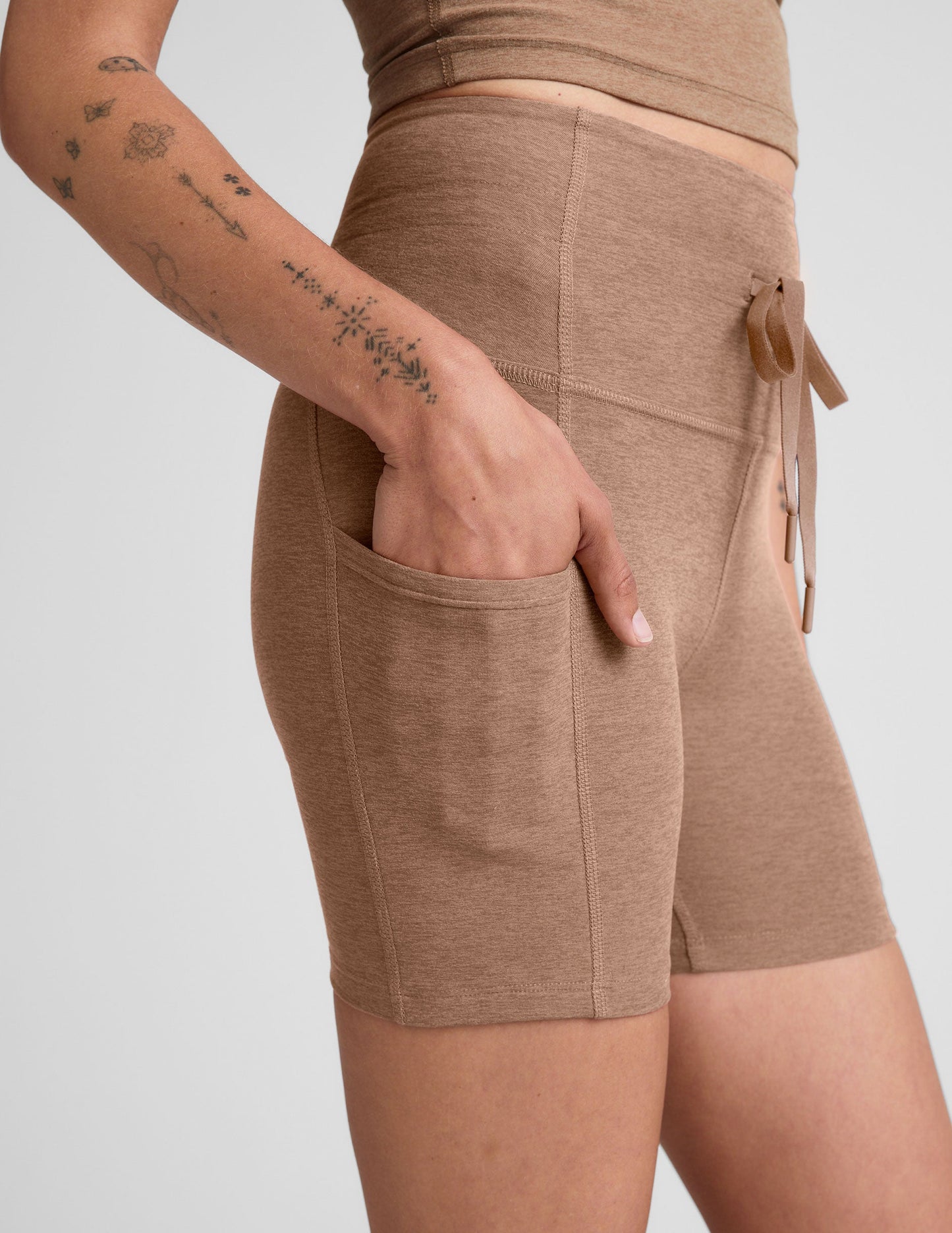 Spacedye Go Pocket High-Waisted 5-Inch Inseam Biker Shorts with Pockets