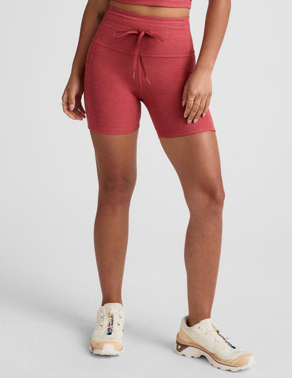 Spacedye Go Pocket 5-Inch Biker Shorts: High-Waisted, Drawstring, Side Pockets