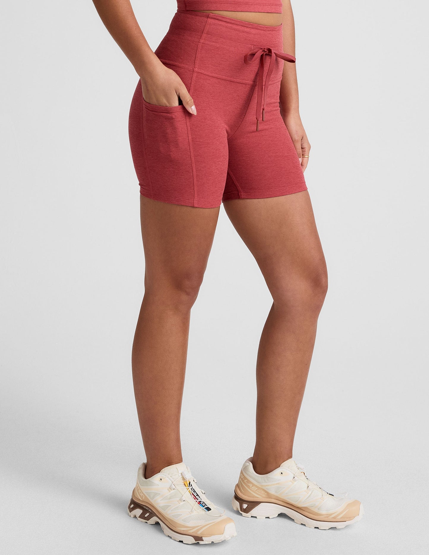 Spacedye Go Pocket 5-Inch Biker Shorts: High-Waisted, Drawstring, Side Pockets