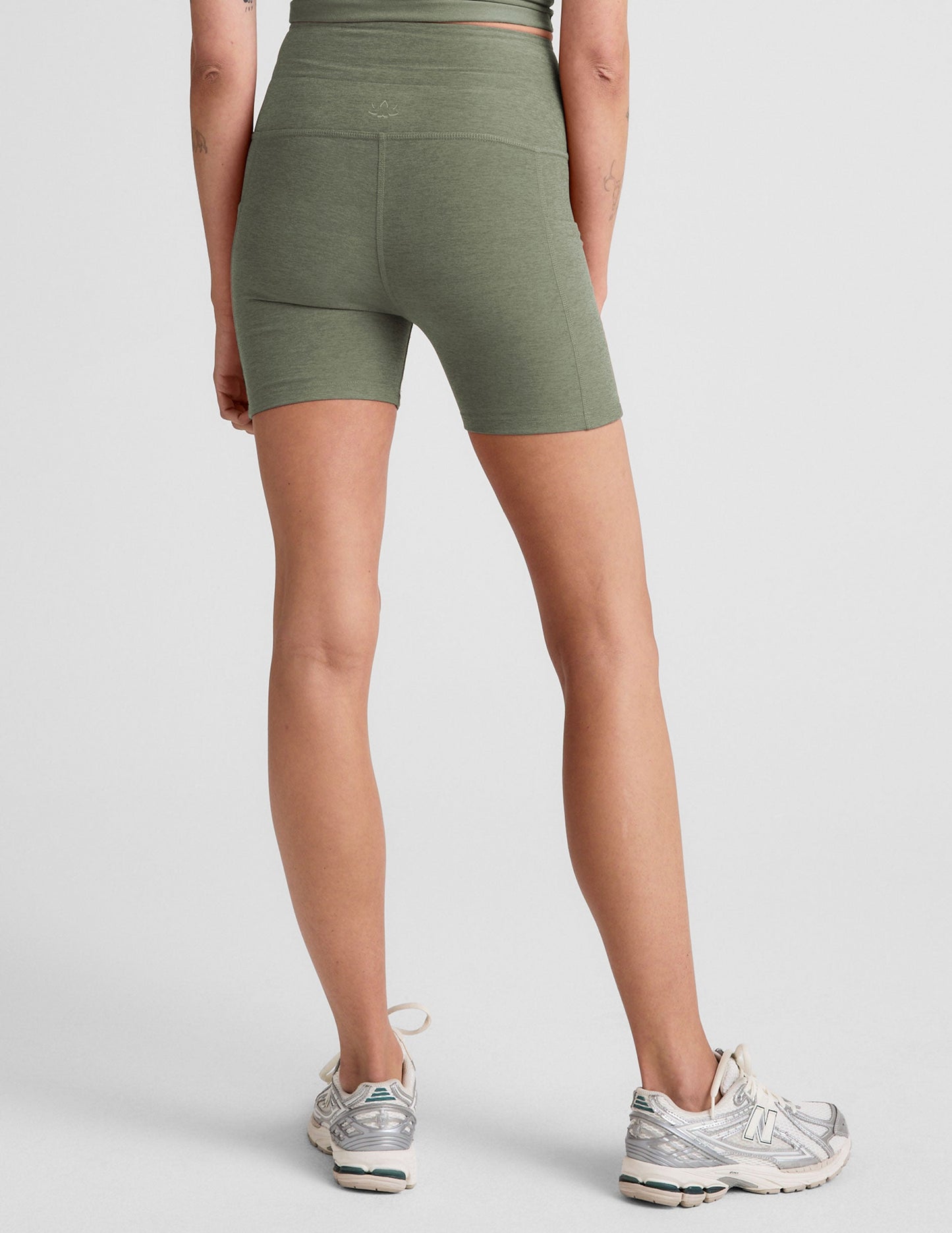 Beyond Yoga Spacedye Go Pocket High-Waisted 5-Inch Inseam Biker Shorts with Pockets