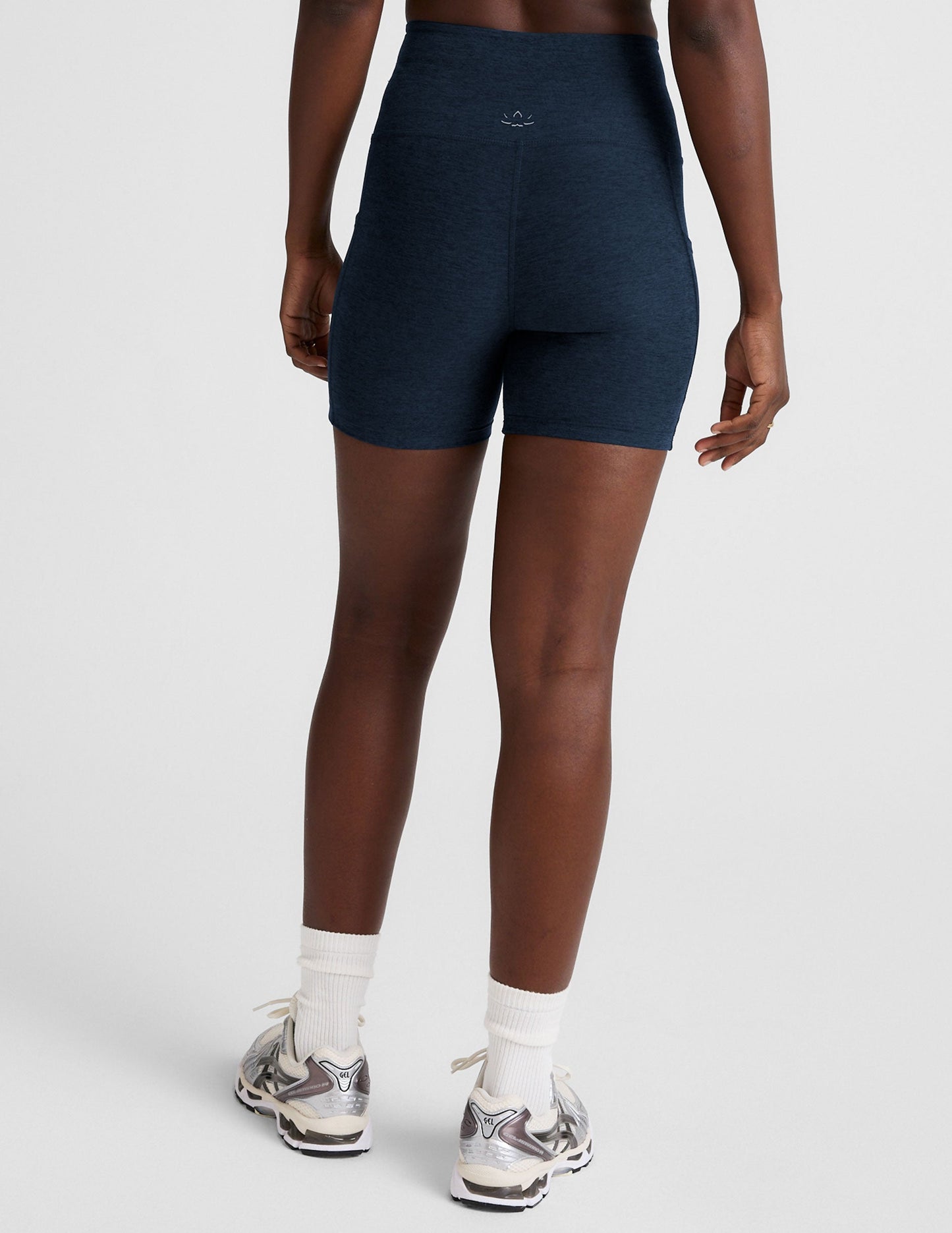 Women's Spacedye Go Pocket 5-inch Inseam Biker Shorts with Drawstring Pockets