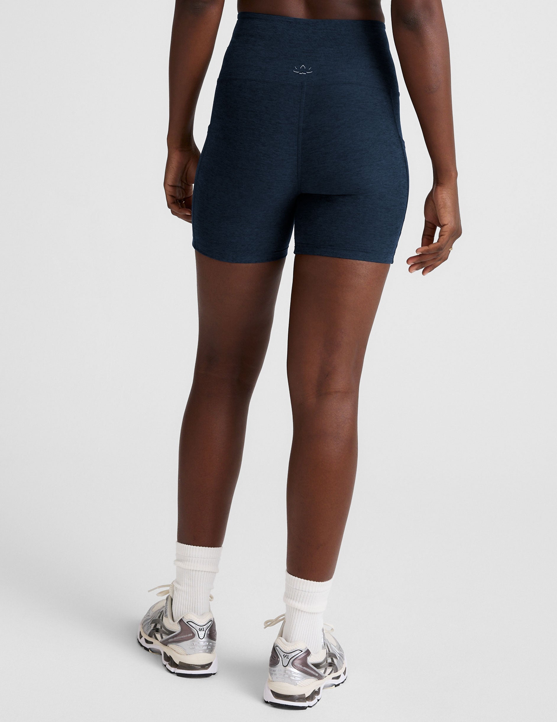 Women's Spacedye Go Pocket 5-inch Inseam Biker Shorts with Drawstring Pockets
