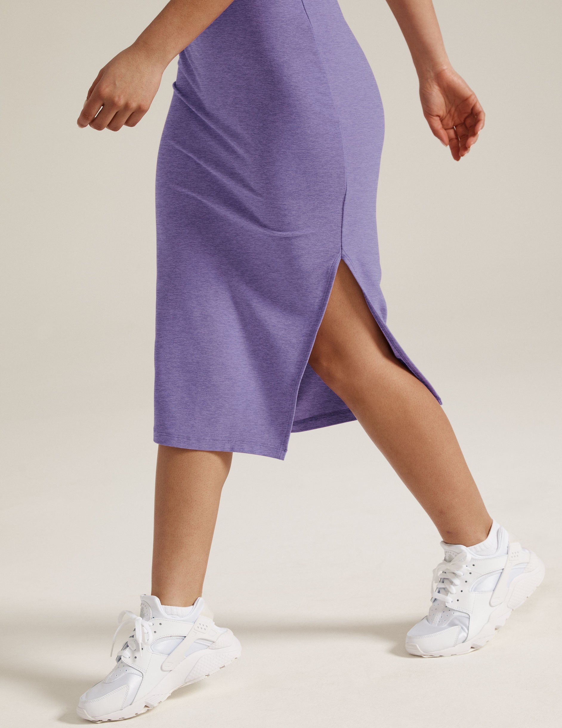 Beyond Yoga Spacedye Midi Dress: Square Neck, Bodycon, Side Slit