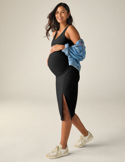 Beyond Yoga Spacedye Maternity Midi Dress: Ultimate Comfort, Support, Flattering Fit