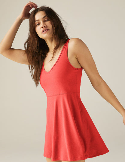 Spacedye Active Flared Mini Dress: Built-in Bodysuit, UPF 50+, Moisture-Wicking