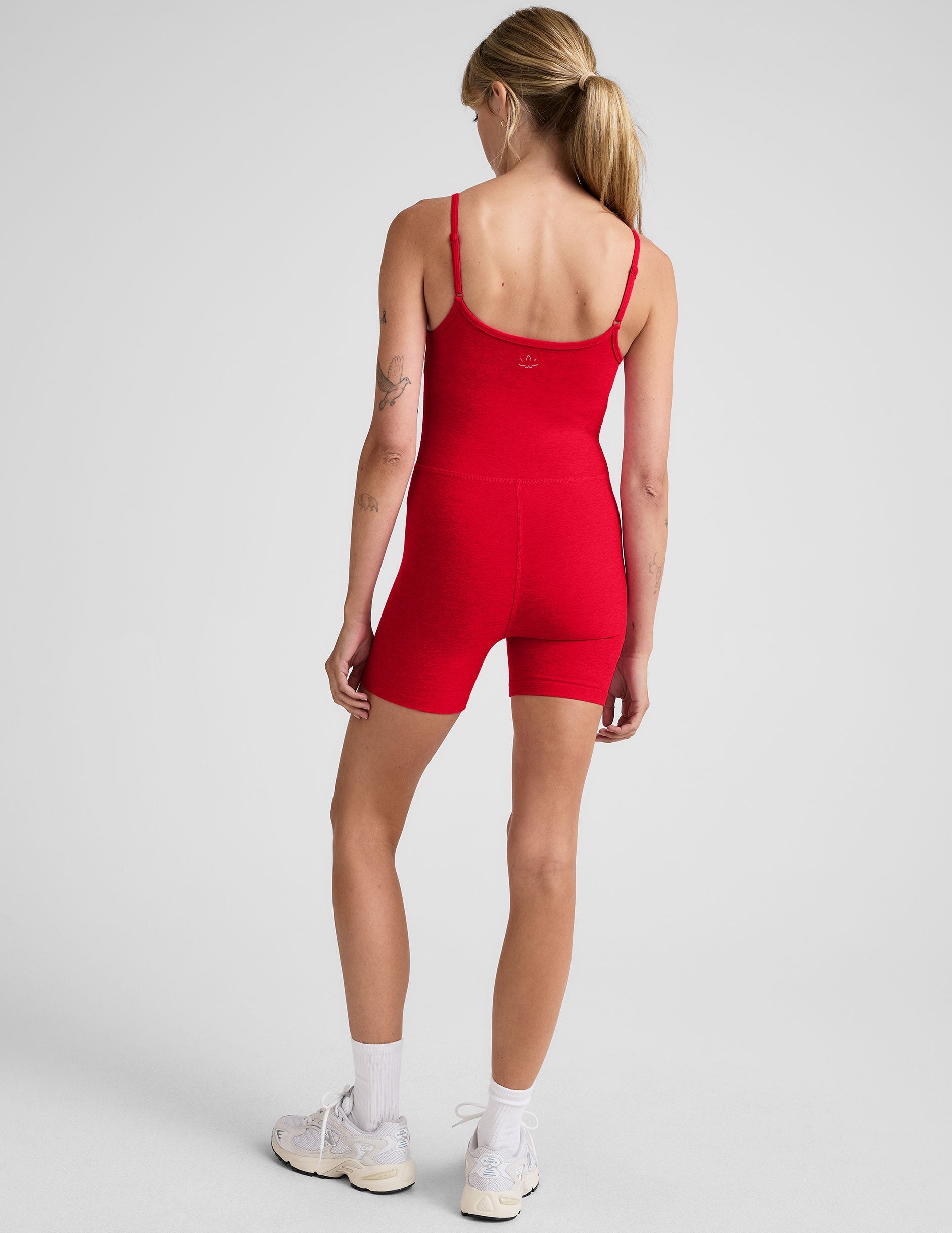 Beyond Yoga Spacedye Biker Jumpsuit: Active Tank, Built-in Bra, 5-Inch Inseam