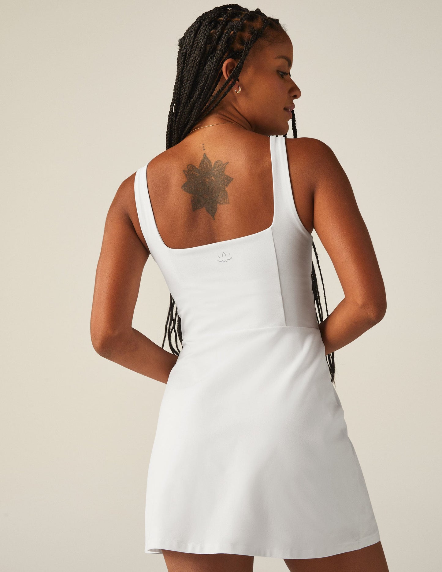 Spacedye Court Appeal Mini Dress: Built-in Shorts, Pocket, Side Slit, Activewear