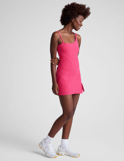 Spacedye Fearless Mini Dress: Asymmetrical Activewear with Hidden Bodysuit & Pockets