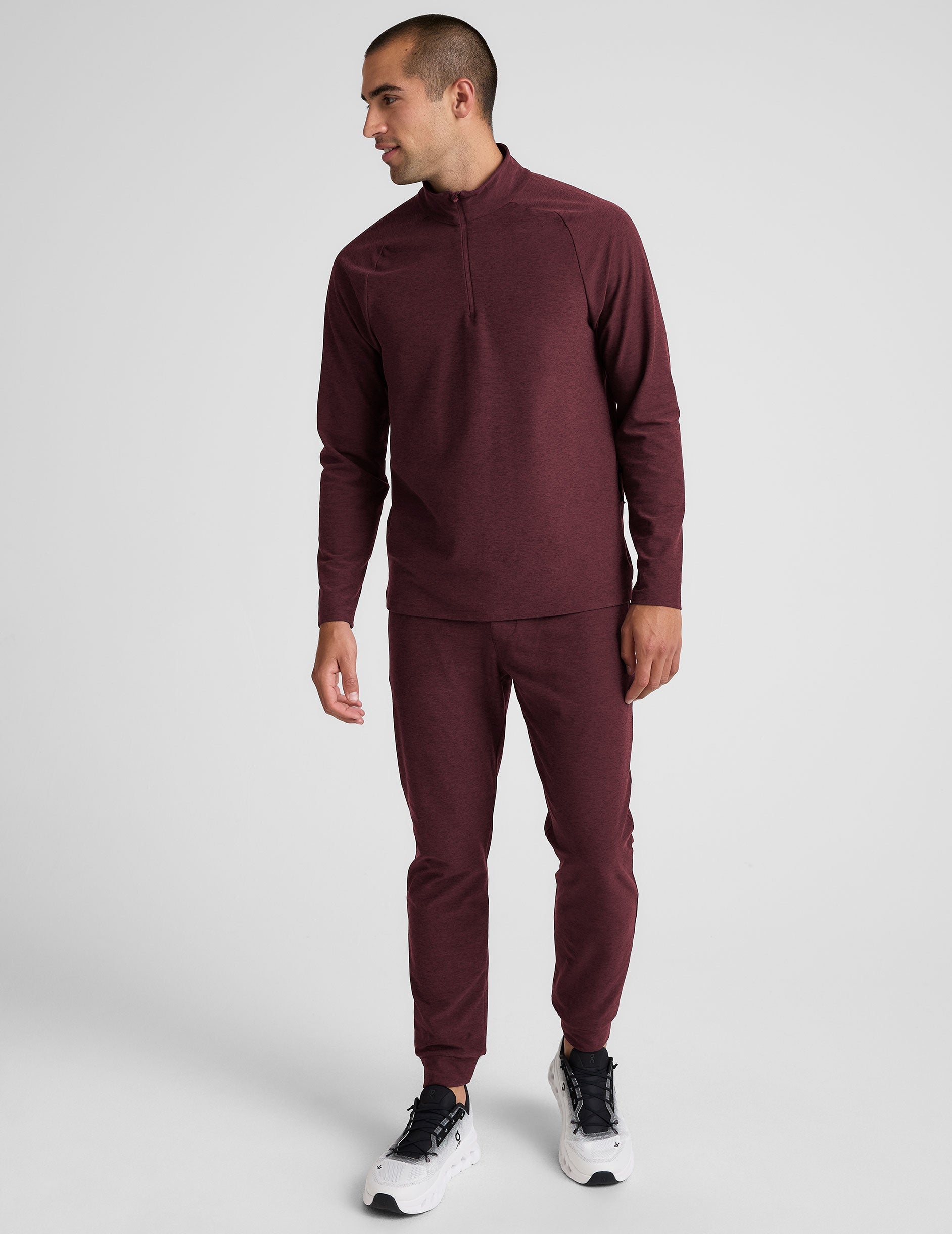 Soft Spacedye Men's Quarter Zip Pullover - Moisture-Wicking Slim Fit