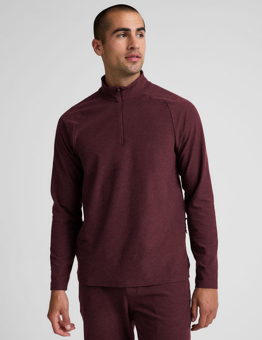 Soft Spacedye Men's Quarter Zip Pullover - Moisture-Wicking Slim Fit