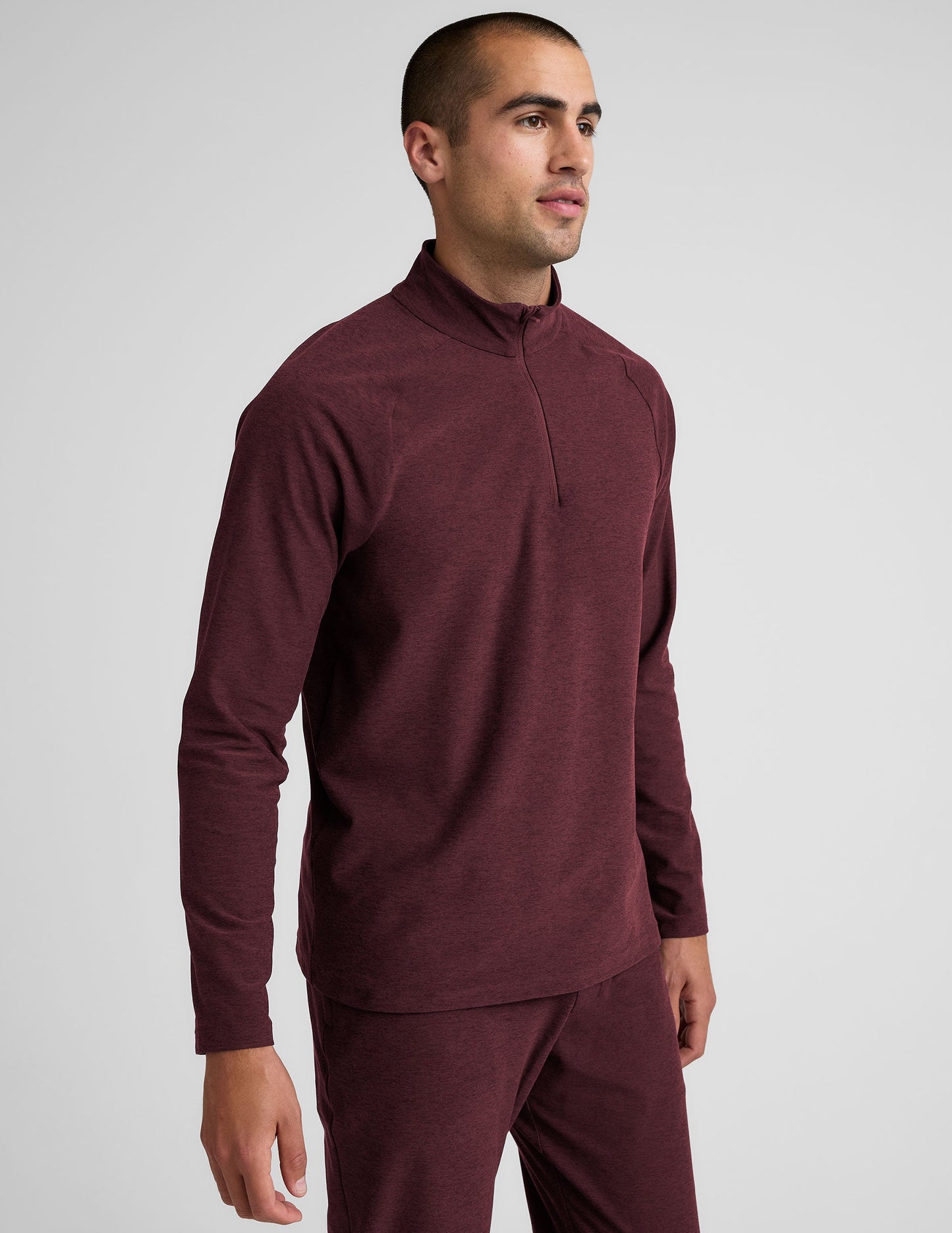 Soft Spacedye Men's Quarter Zip Pullover - Moisture-Wicking Slim Fit
