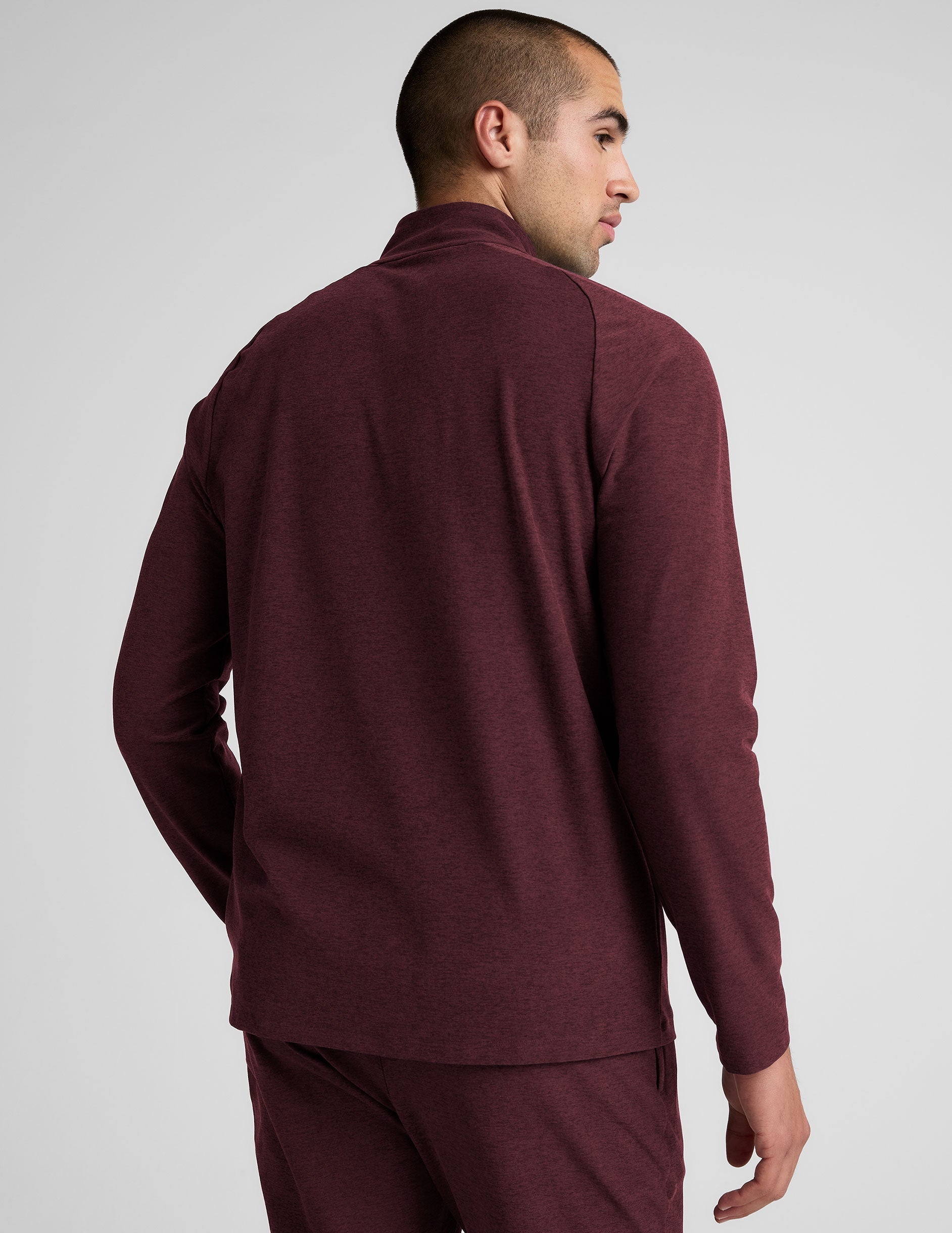 Soft Spacedye Men's Quarter Zip Pullover - Moisture-Wicking Slim Fit
