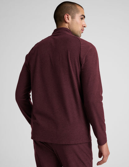 Soft Spacedye Men's Quarter Zip Pullover - Moisture-Wicking Slim Fit
