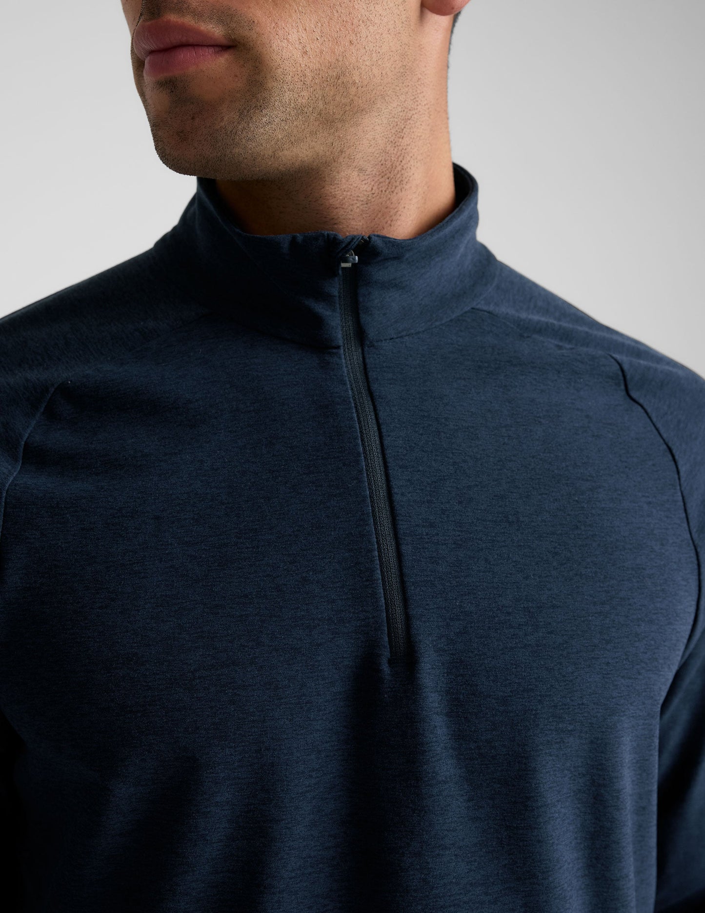 Ultra-Soft Spacedye Men's Quarter Zip Pullover: Moisture-Wicking, Slim Fit, Secure Pocket
