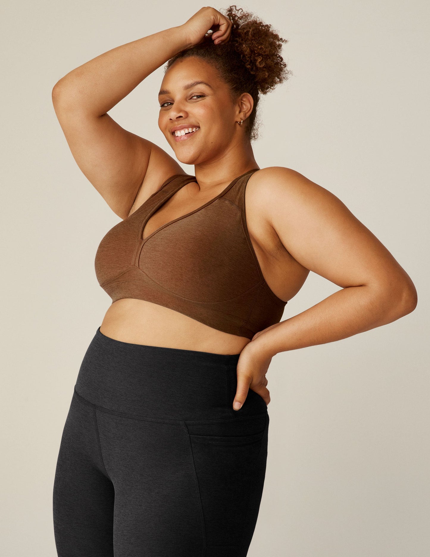 Beyond Yoga Spacedye Lift Your Spirits Padded Medium Support Racerback Sports Bra
