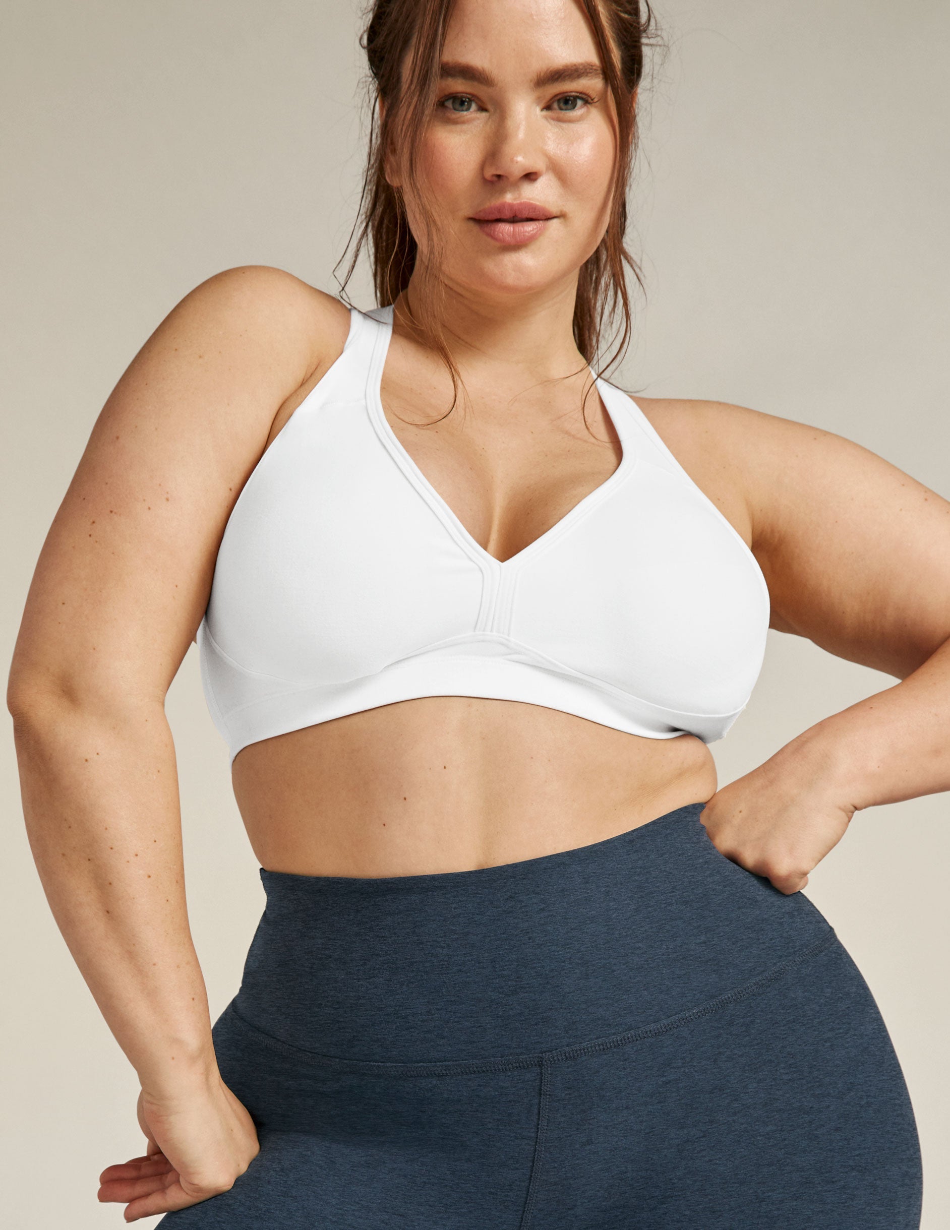 Beyond Yoga Spacedye Lift Your Spirits Comfortable Support Workout Sports Bra