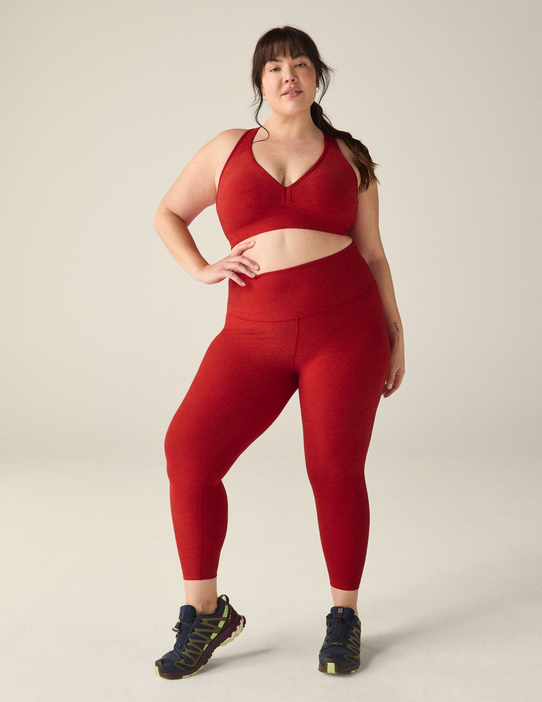Spacedye Lift Spirits Plus Size Bra: Active Medium Support, Ruby Red