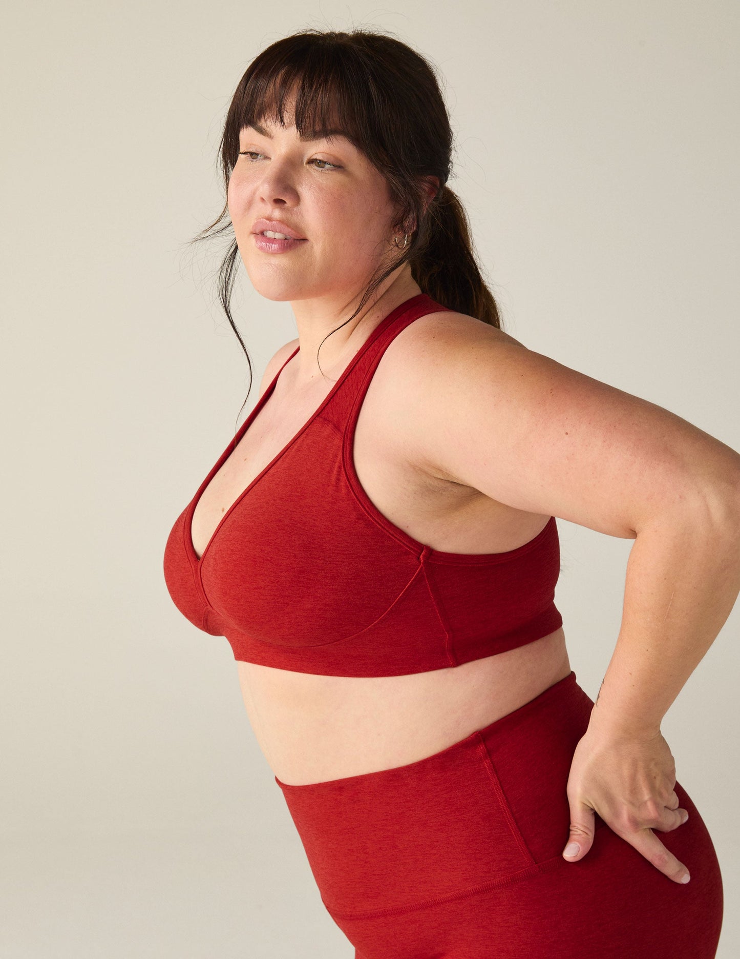 Spacedye Lift Spirits Plus Size Bra: Active Medium Support, Ruby Red