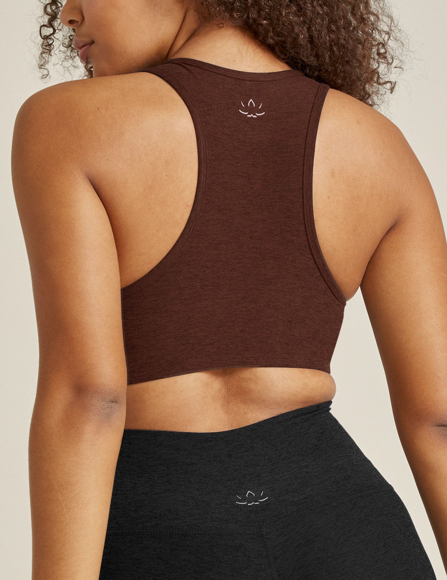 Spacedye V-Neck Racerback Sports Bra: Removable Padding, Medium Support, Comfort