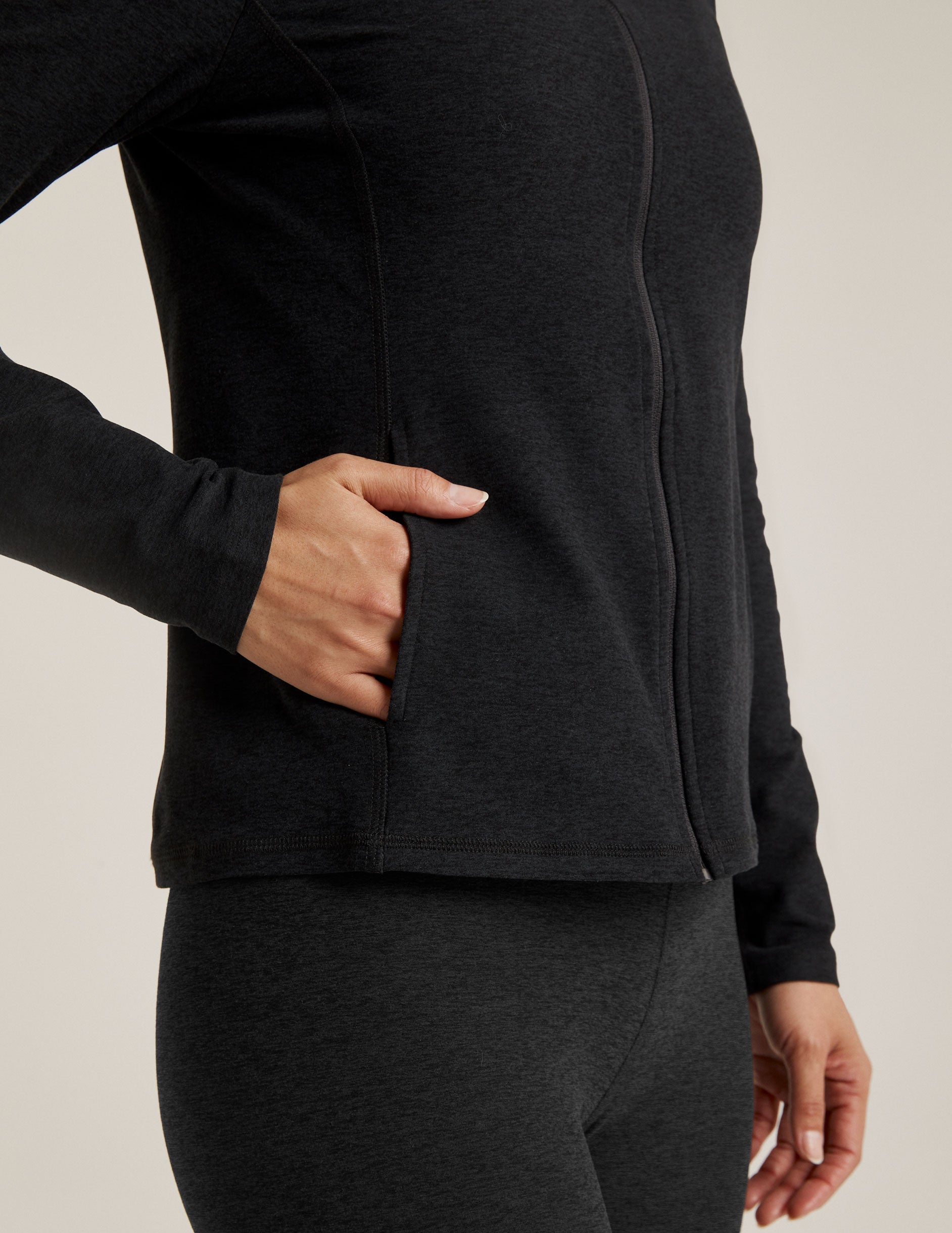 Women's Spacedye Mock Neck Zip-Up Jacket: Versatile Performance Activewear for Comfort