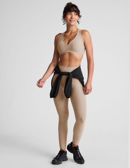 Spacedye V-Neck Active Bra: Contouring Fit, Removable Pads, Medium Support