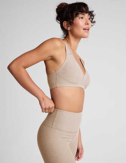 Spacedye V-Neck Active Bra: Contouring Fit, Removable Pads, Medium Support