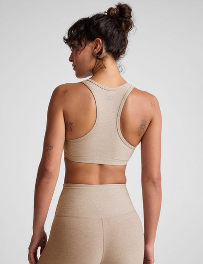 Spacedye V-Neck Active Bra: Contouring Fit, Removable Pads, Medium Support