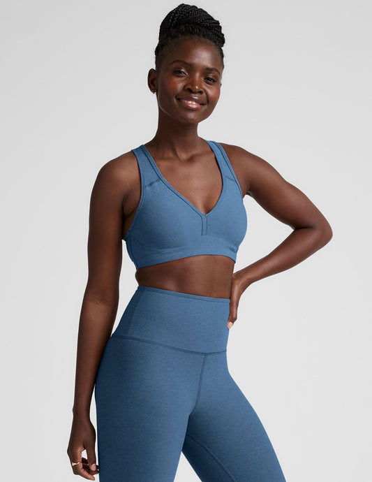 Beyond Yoga Spacedye V-Neck Racerback Sports Bra with Removable Pads