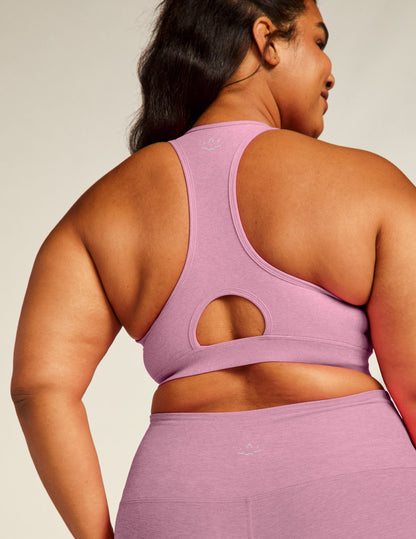 Beyond Yoga Ultra-Soft Spacedye Racerback Sports Bra with Keyhole Detail