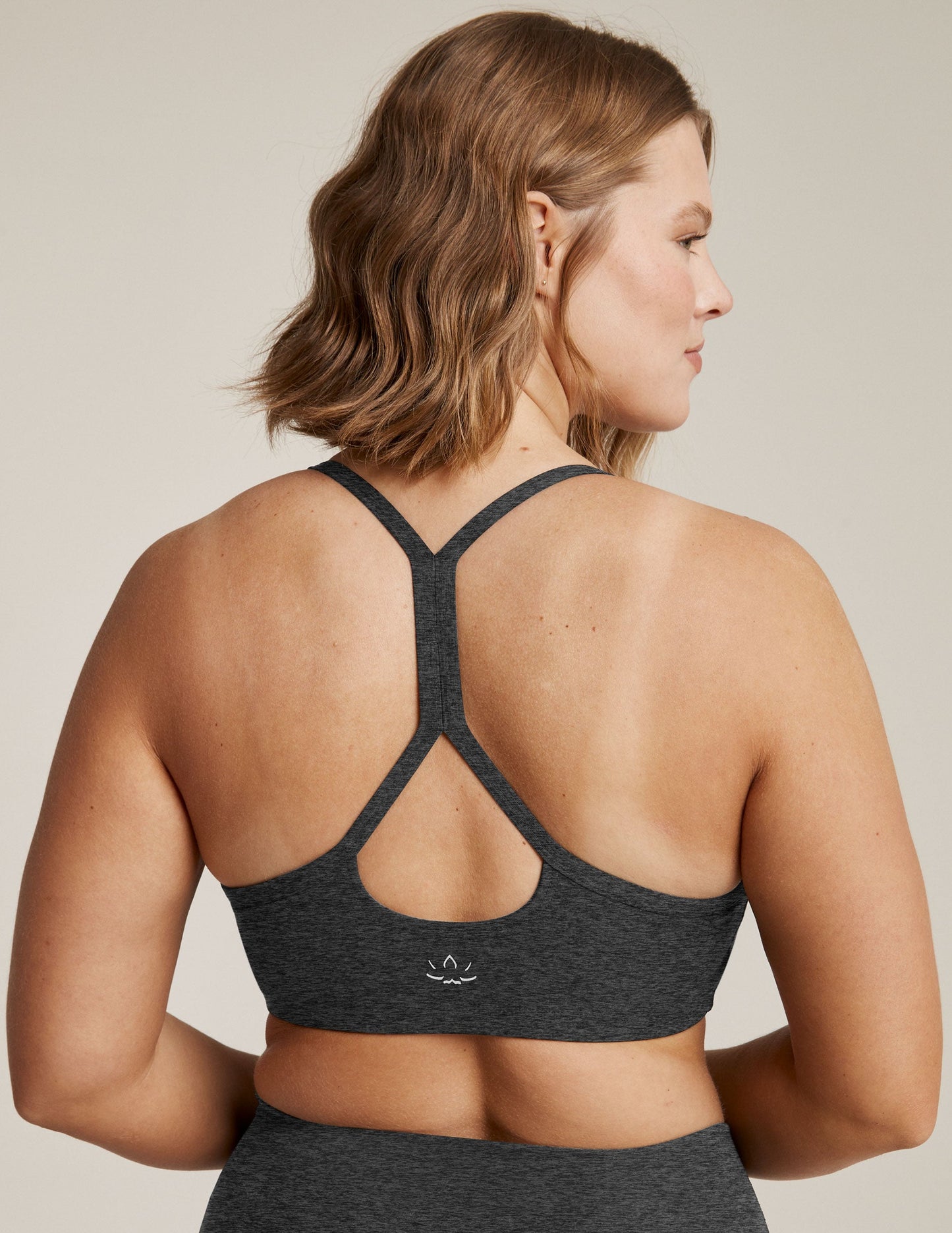 Soft Spacedye Slim Racerback Yoga Sports Bra: Moisture-Wicking, UV Protection