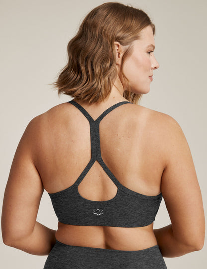 Soft Spacedye Slim Racerback Yoga Sports Bra: Moisture-Wicking, UV Protection