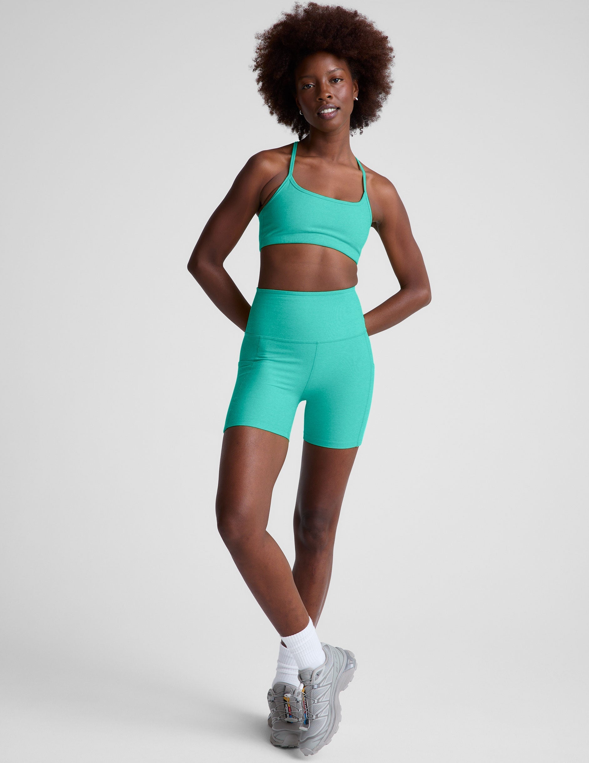 Spacedye Slim Racerback Yoga Bra: Soft, Supportive, Moisture-Wicking Activewear