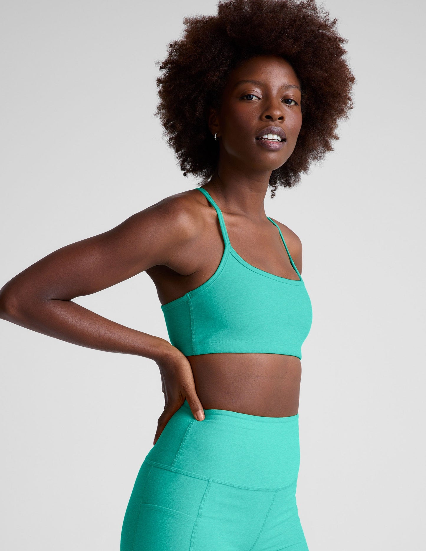 Spacedye Slim Racerback Yoga Bra: Soft, Supportive, Moisture-Wicking Activewear
