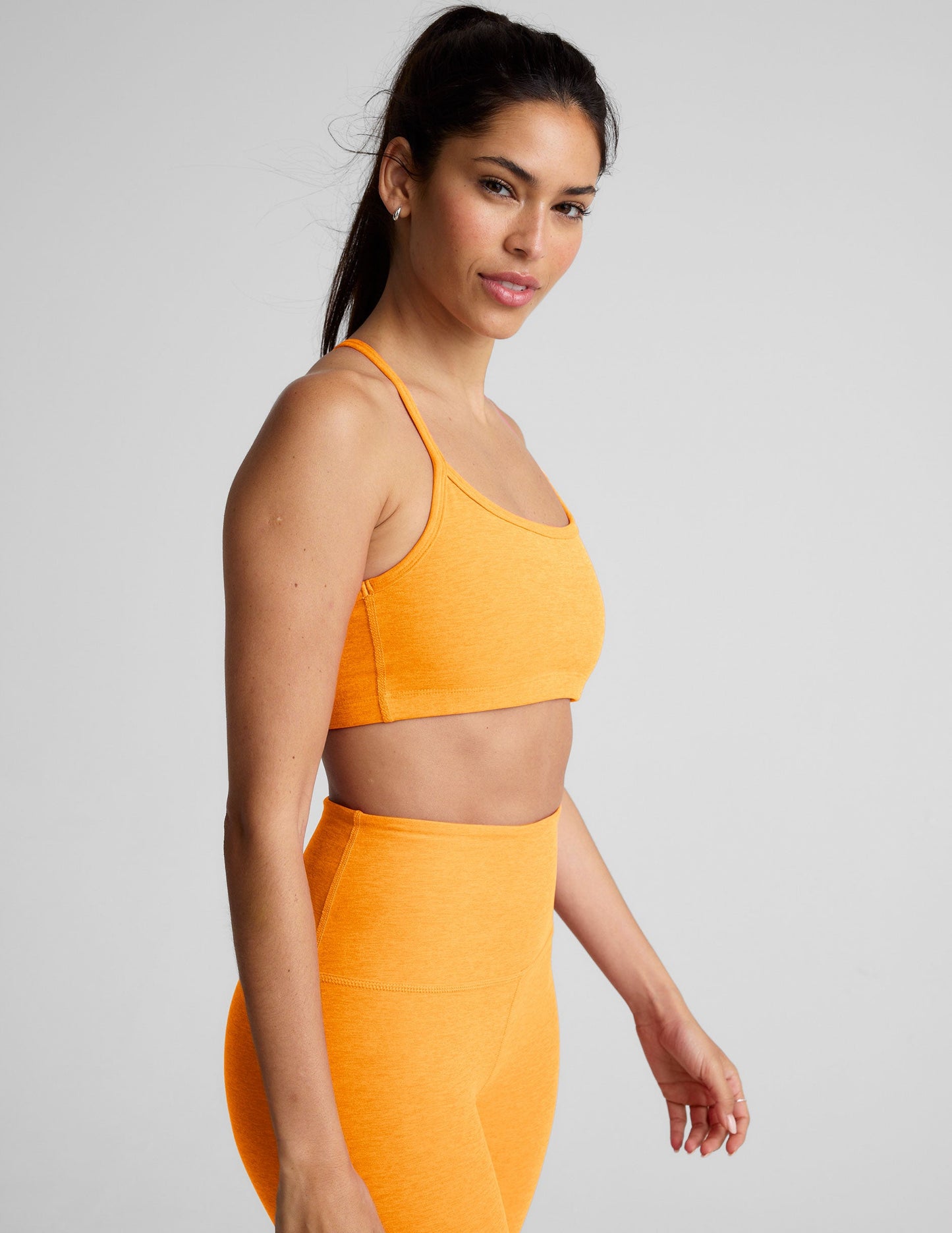 Ultra-Soft Spacedye Slim Racerback Bra: Yoga, Active, Moisture-Wicking, UV Protection