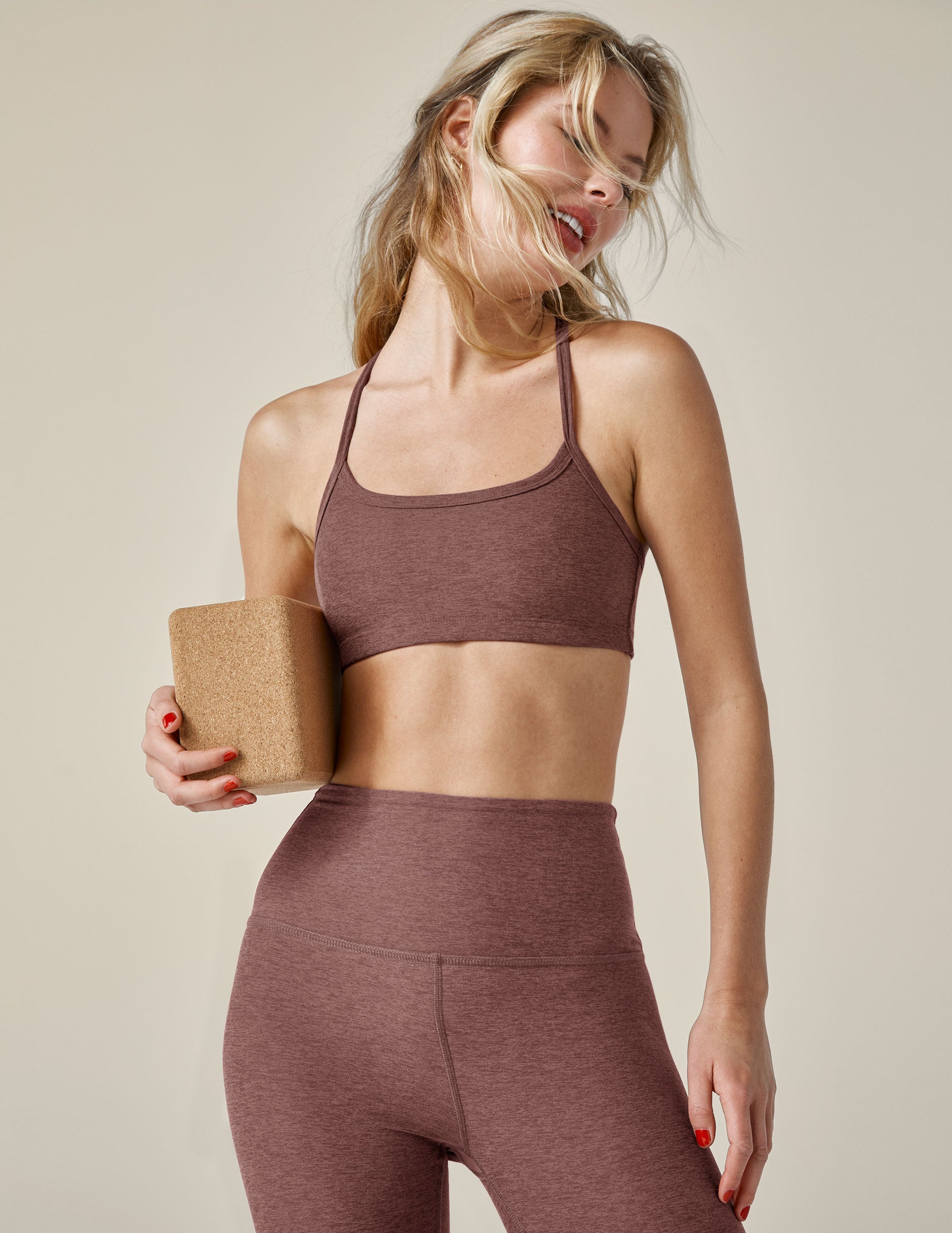 Beyond Yoga Spacedye Slim Racerback Bra, Moisture-Wicking Activewear, Medium Support