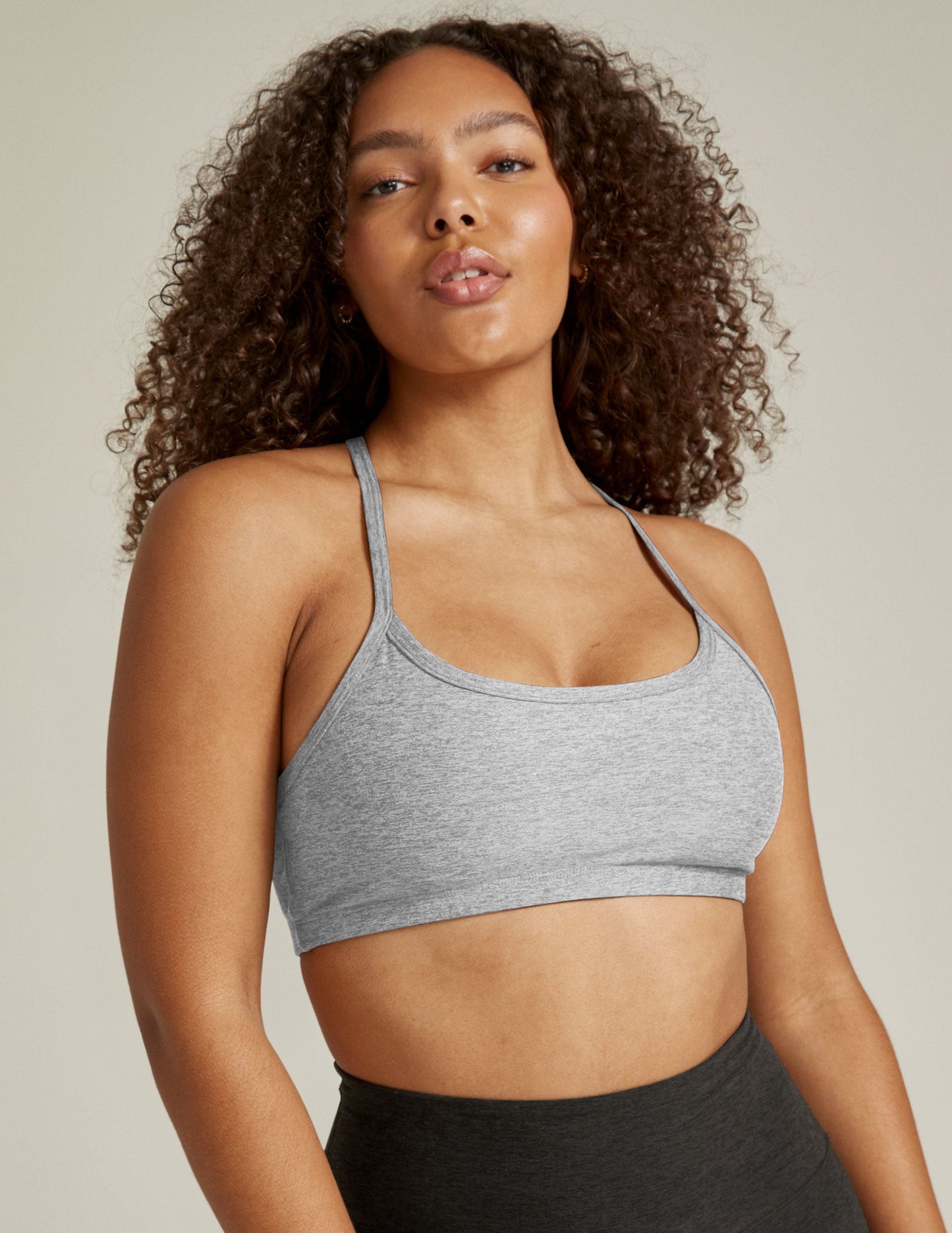 Ultimate Spacedye Slim Racerback Bra: Yoga Activewear, Medium Support, Keyhole Back