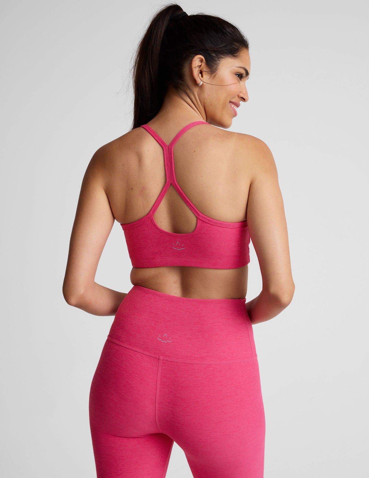 Beyond Yoga Spacedye Slim Racerback Bra: Vivid Pink Heather Activewear