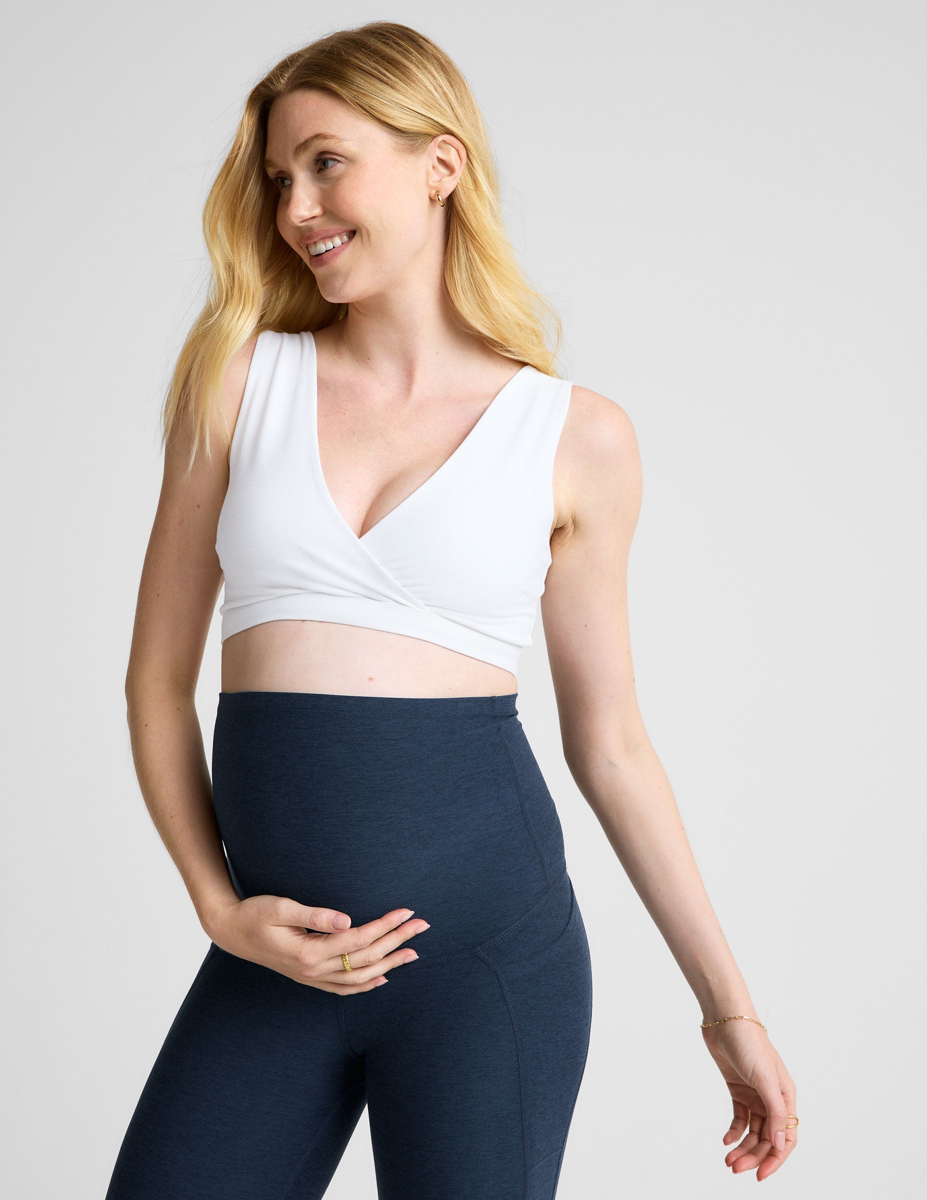 Super Soft Spacedye Criss-Crossover Maternity Nursing Bra for Easy Feeding