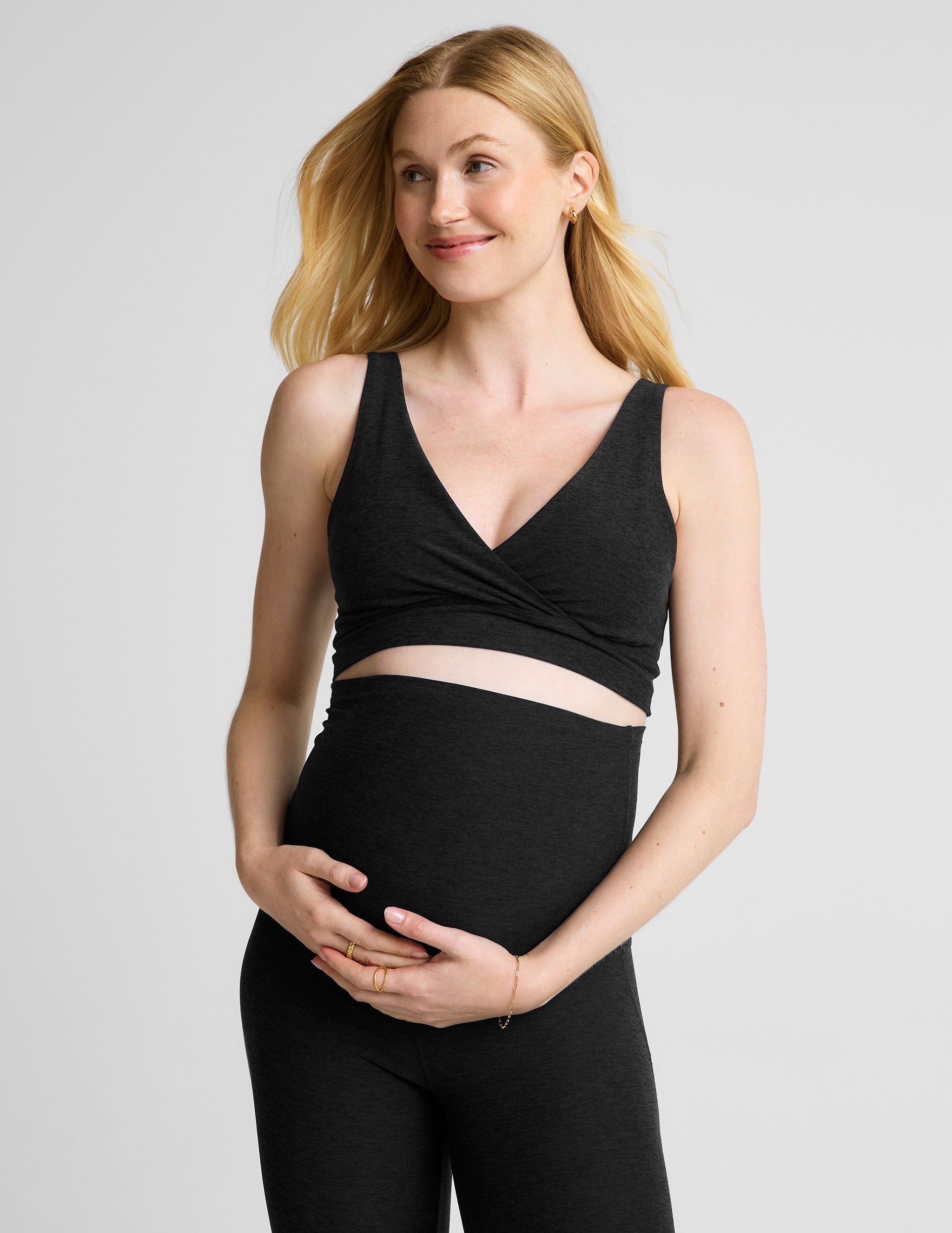 Ultra-Soft Spacedye Criss Crossover Maternity Nursing Bra for Easy Feeding