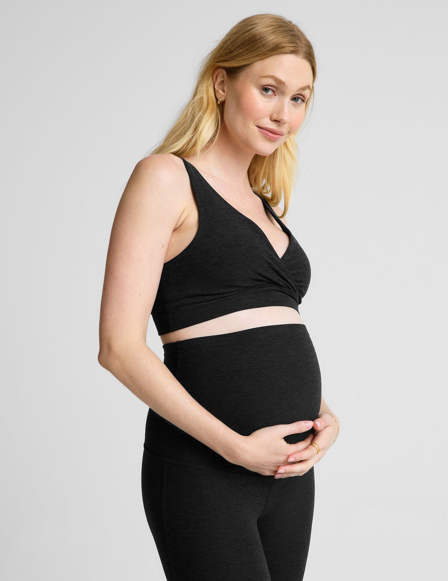 Ultra-Soft Spacedye Criss Crossover Maternity Nursing Bra for Easy Feeding