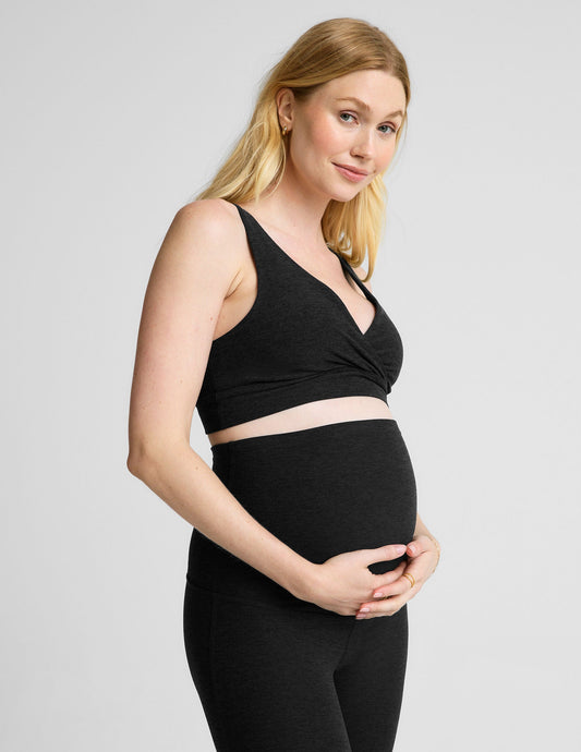 Ultra-Soft Spacedye Criss Crossover Maternity Nursing Bra for Easy Feeding