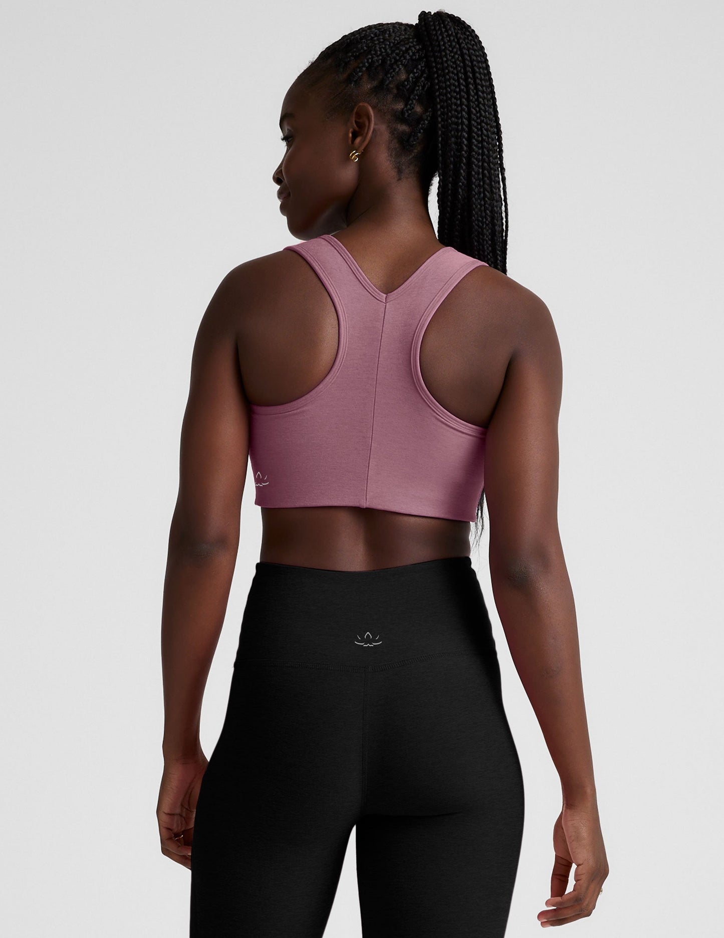 Spacedye Simplicity Ballet Pink Heather Racerback Bra for Active Comfort